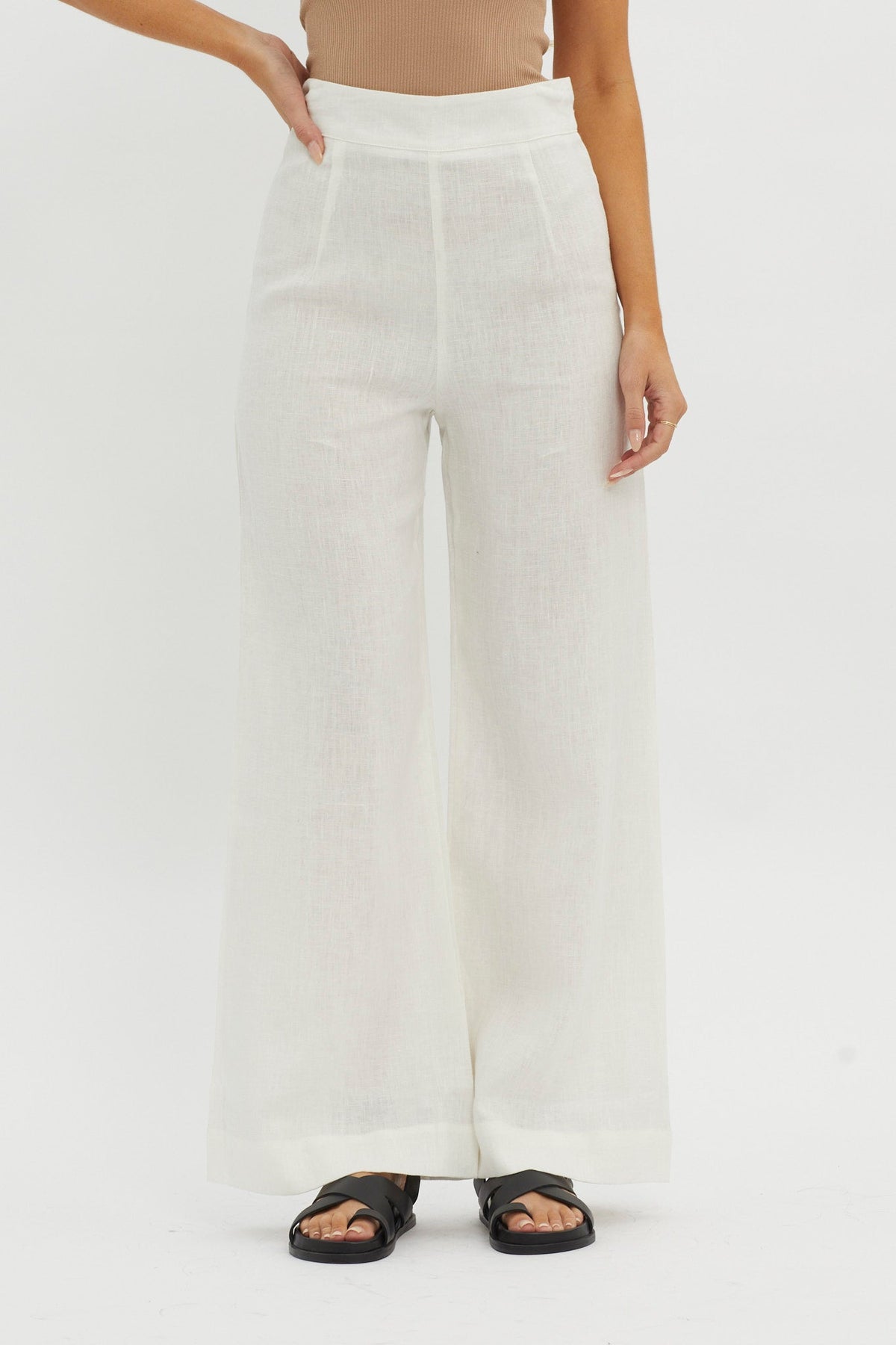 Wanda Wide Leg Pants White