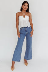 Asiah Halter Neck Cami Top Off White