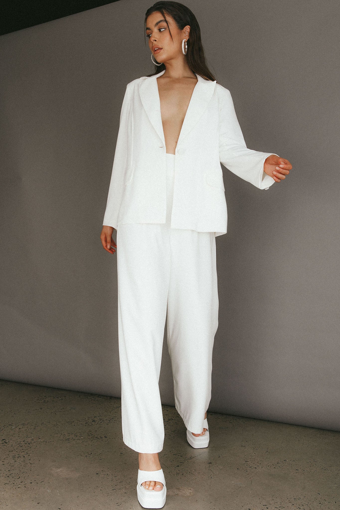 Vous Etes Belle Blazer White