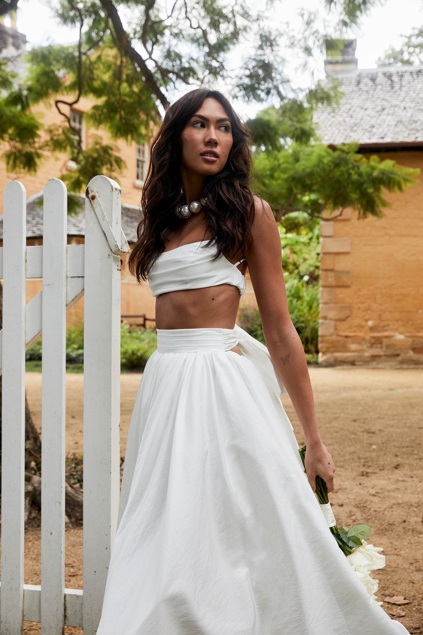 Love Songs Crop Top White