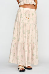 South Bay Maxi Skirt Print Sage
