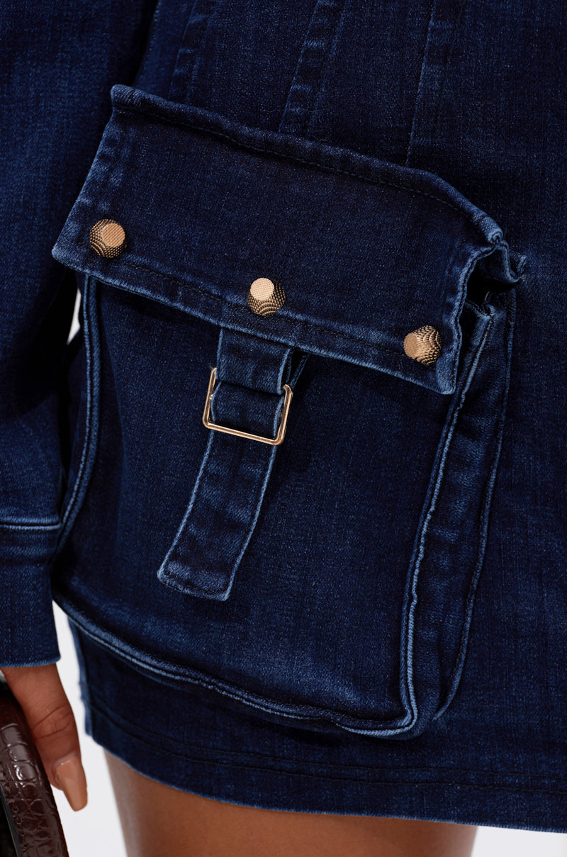 SOMETHING BETTER DENIM MINI SKIRT