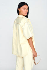 Light Aura Button Up Shirt Buttermilk