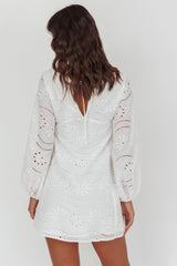 Long Weekend Eyelet Mini Dress White