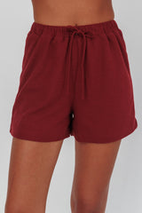 Ryder Drawstring Shorts Burgundy