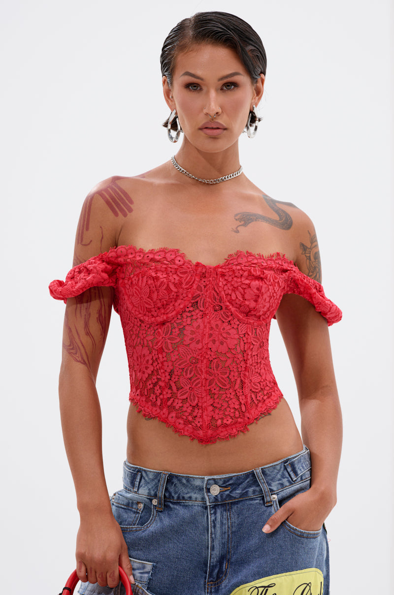 GIRL ON FIRE LACE CORSET