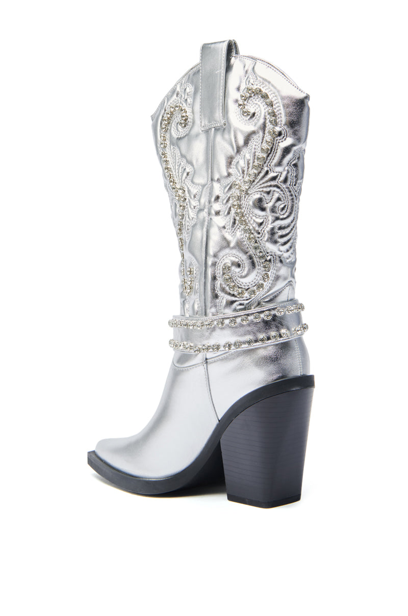 AZALEA WANG UMBRA SILVER WESTERN BOOT