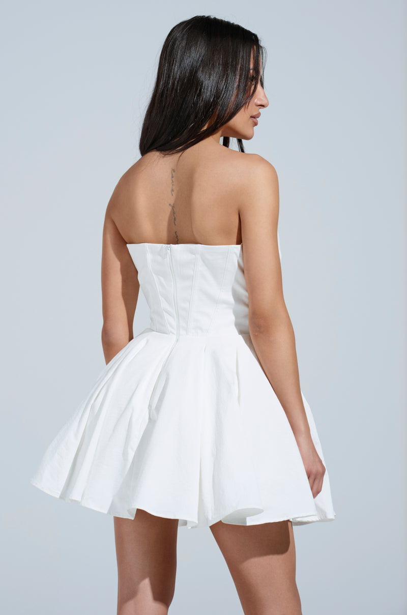 STAY FOREVER WHITE MINI DRESS