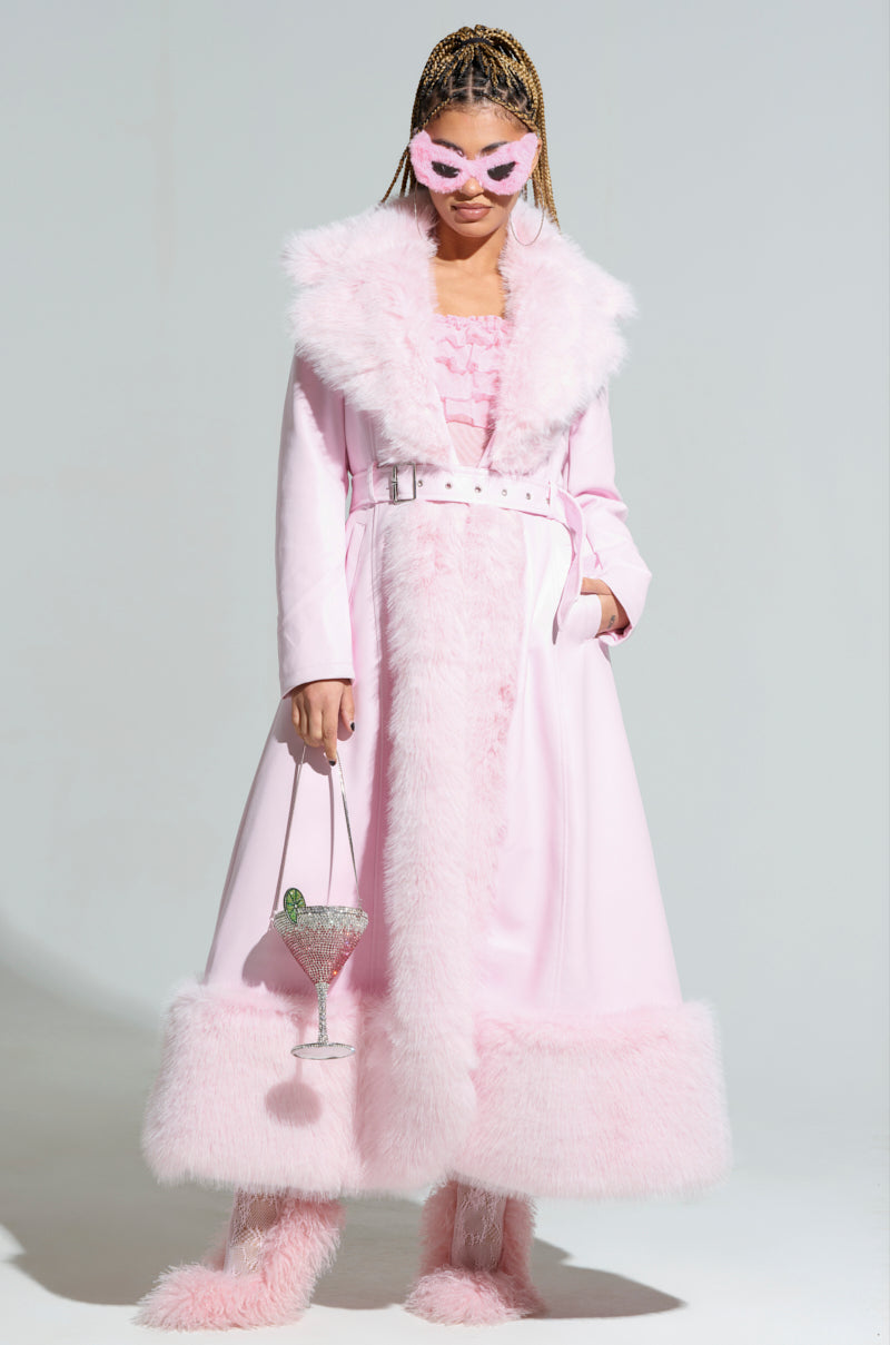 VIVIAN FUR TRIM COAT