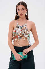 SHAKE IT QUEEN BEADED BRALETTE