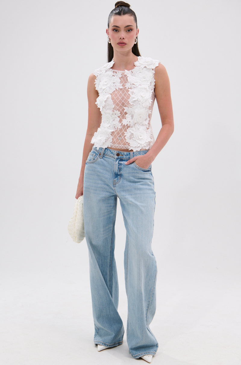 UNTAMED FLORAL LACE TOP