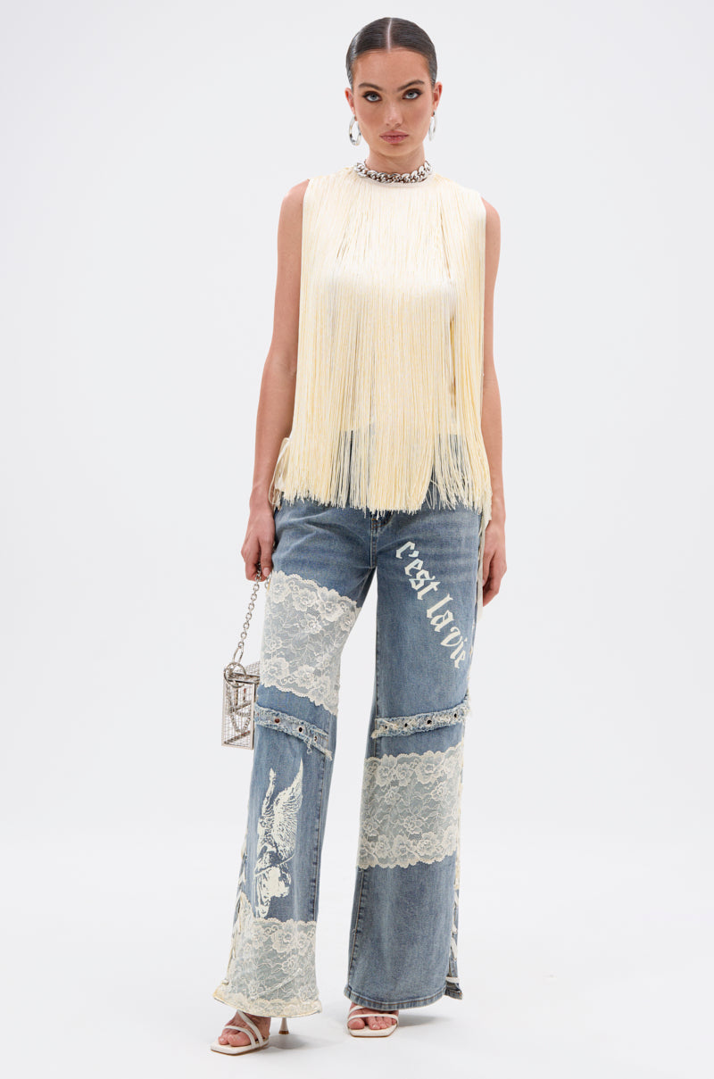 SUNSHINE LOVER FRINGE BLOUSE