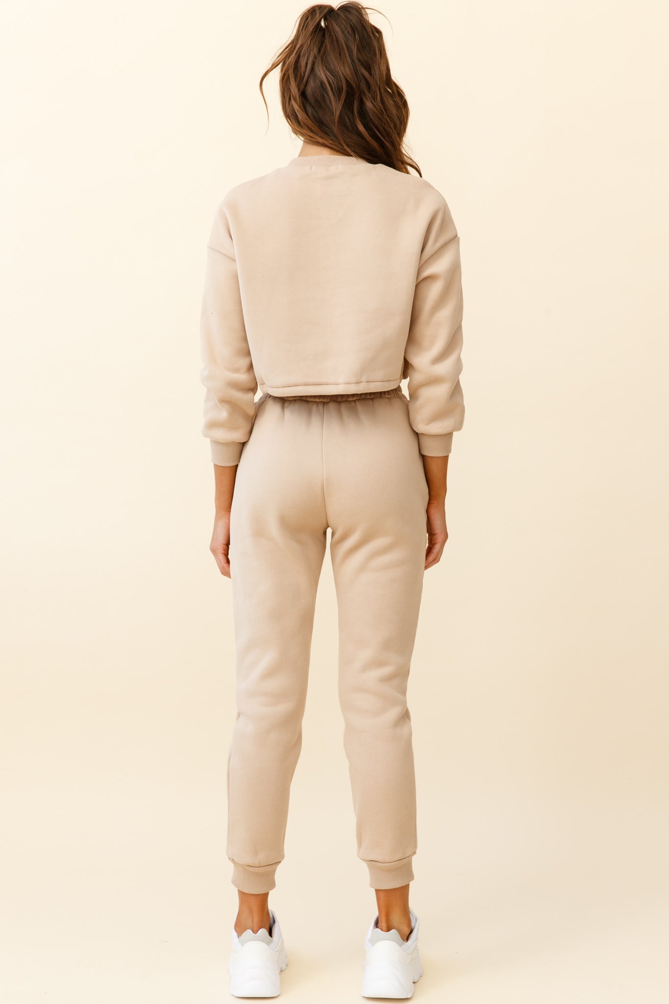 Monterey Long Sleeve Pull String Sweater Tan