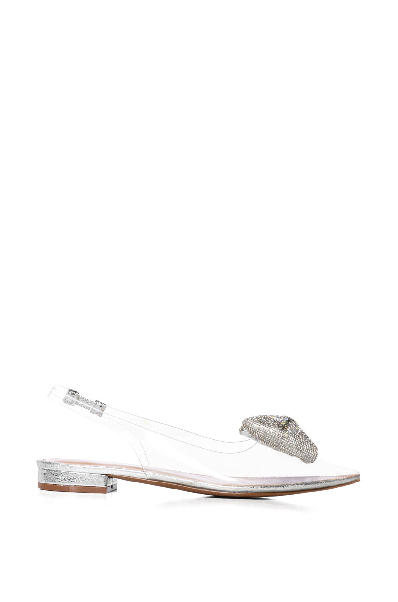 AZALEA WANG LOULOU SILVER AND CLEAR FLAT