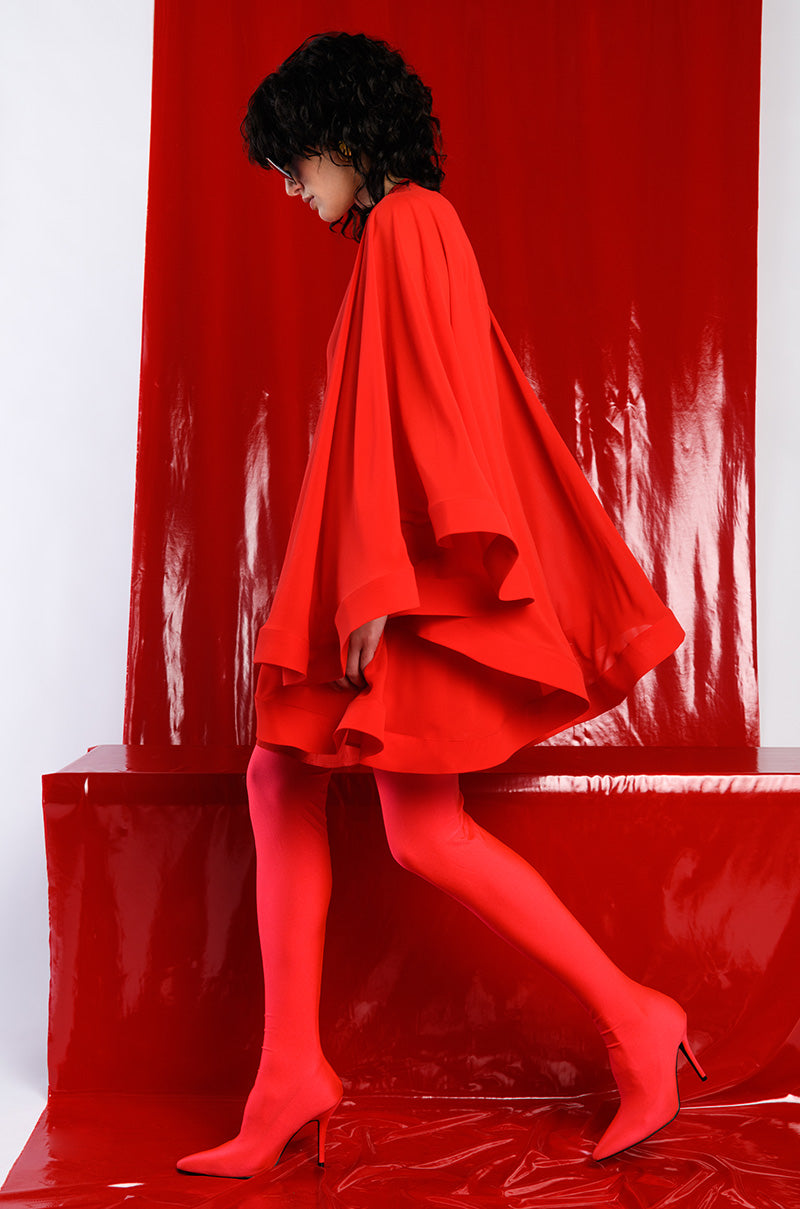 BAD ROMANCE RELAXED DRAPE MINI DRESS