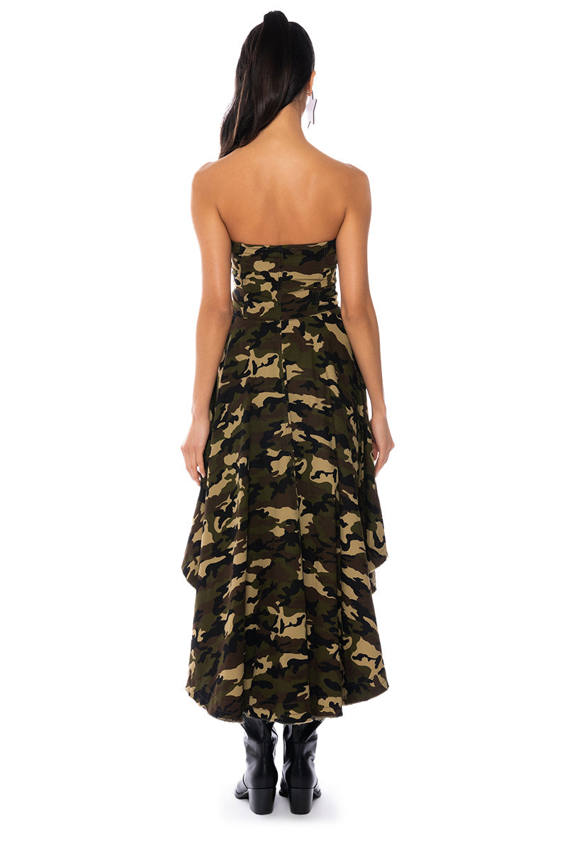 DUSK TIL DAWN CAMO CORSET BLOUSE