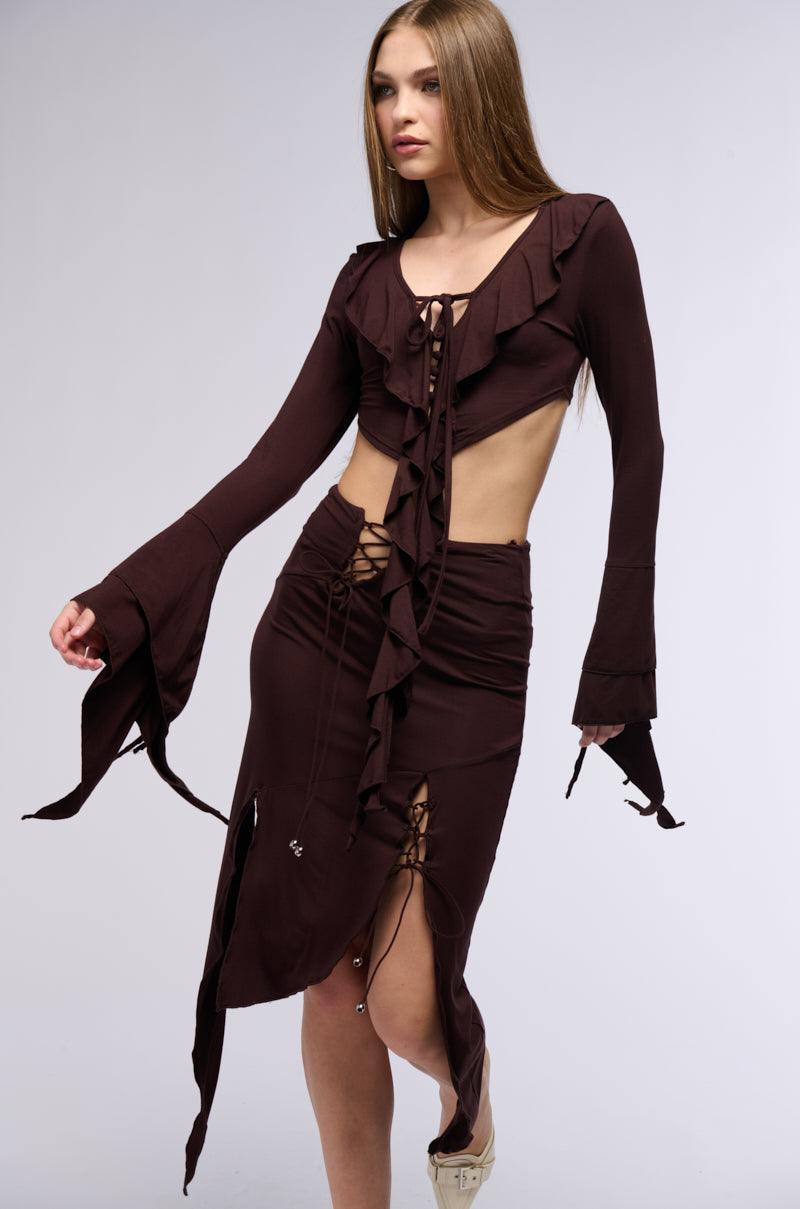 GEMMA RUFFLED LONG SLEEVE TOP