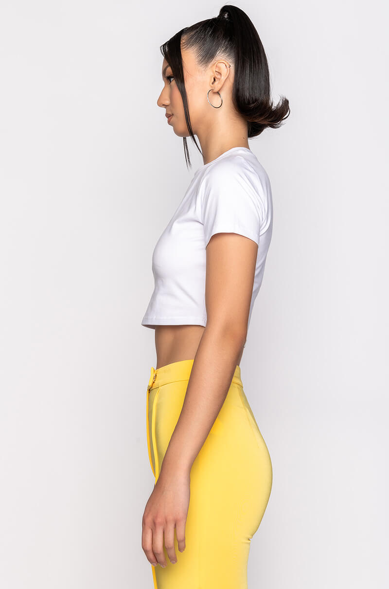 HERE COMES TROUBLE EMBELLISHED SHORT SLEEVE TEE
