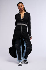 KEEP IT MOVING SCUBA TRENCH IN BLACK