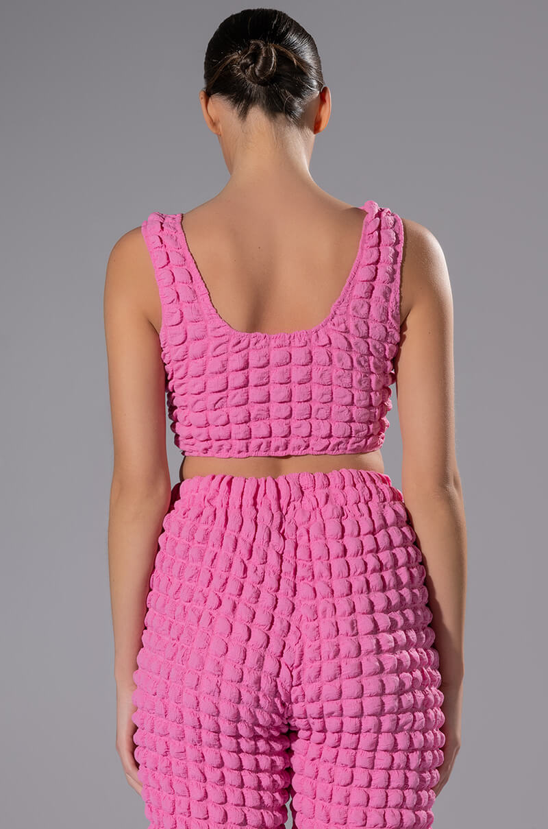 LUCY TEXTURED CROP TANK TOP