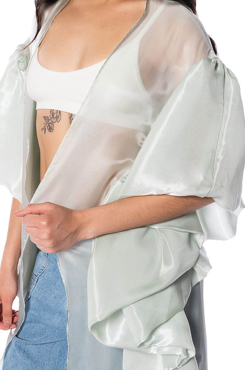 LUXE RUFFLE SLEEVE DUSTER