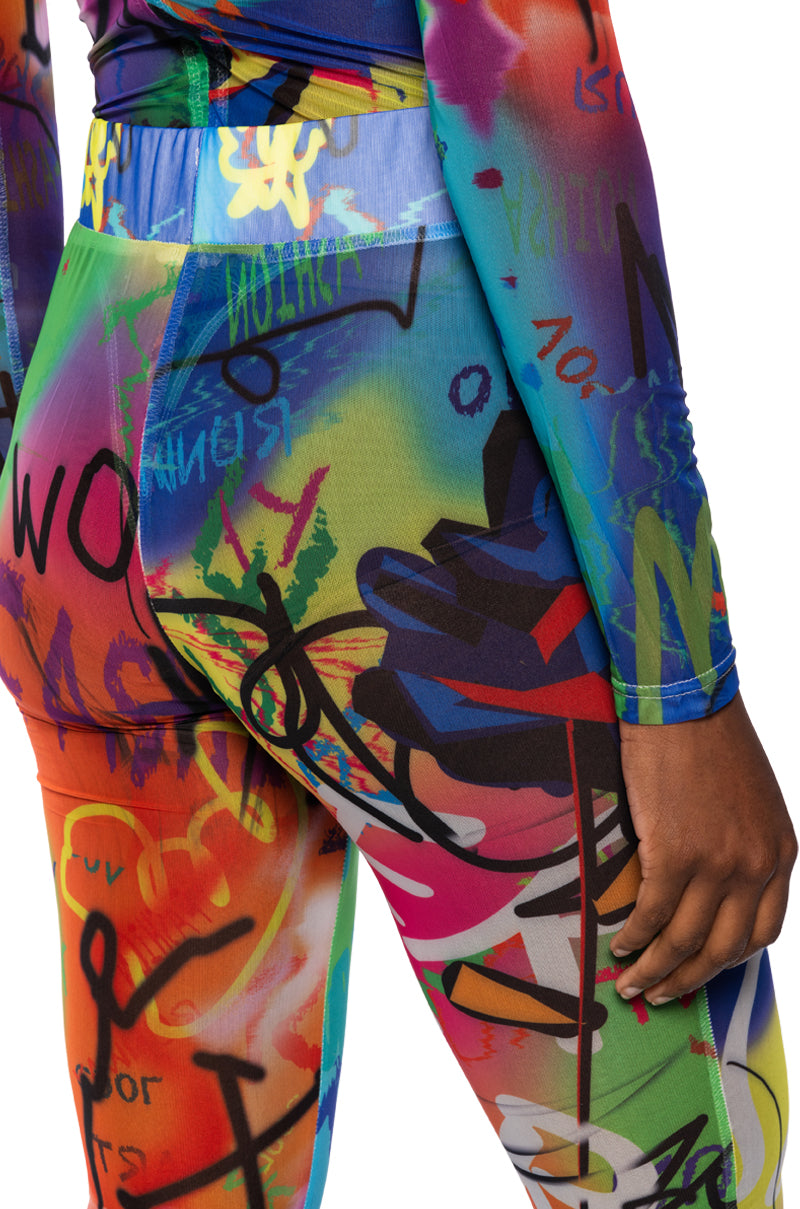 MIND GAMES HIGH WAISTED MESH LEGGING