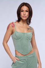 OLIVIA  CROPPED CORSET TOP