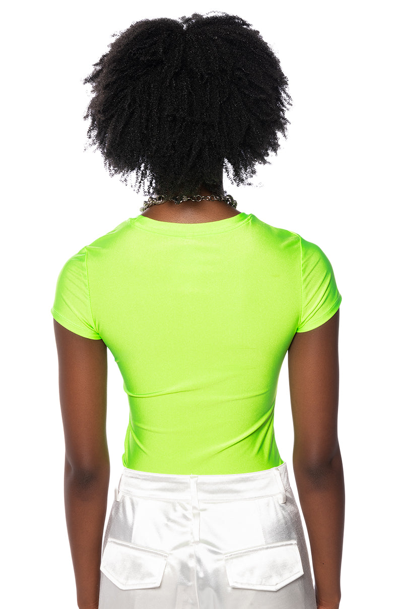 PAXTON DISCO SHORT SLEEVE TSHIRT IN LIME