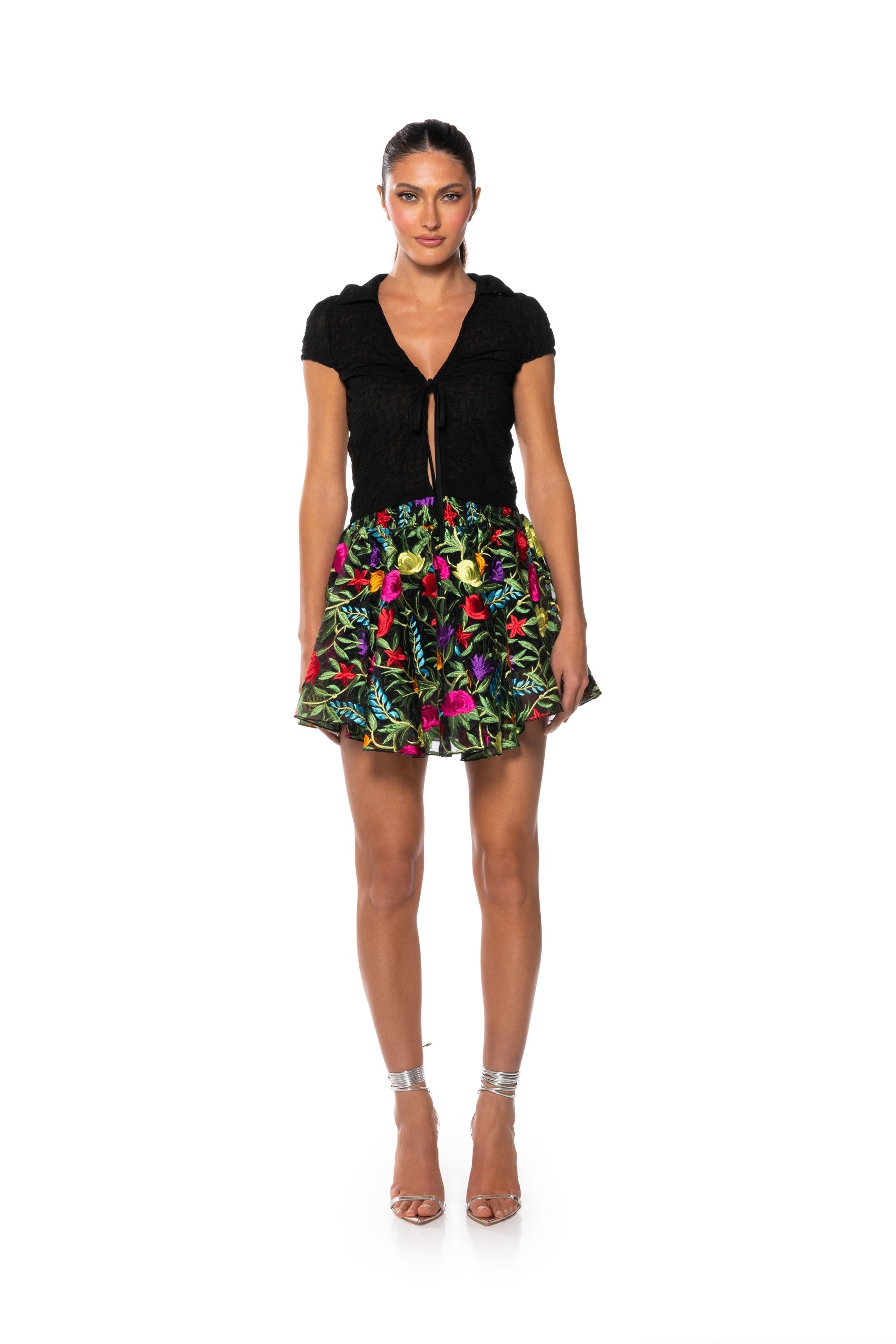 PICKED FOR YOU FLORAL MINI SKORT