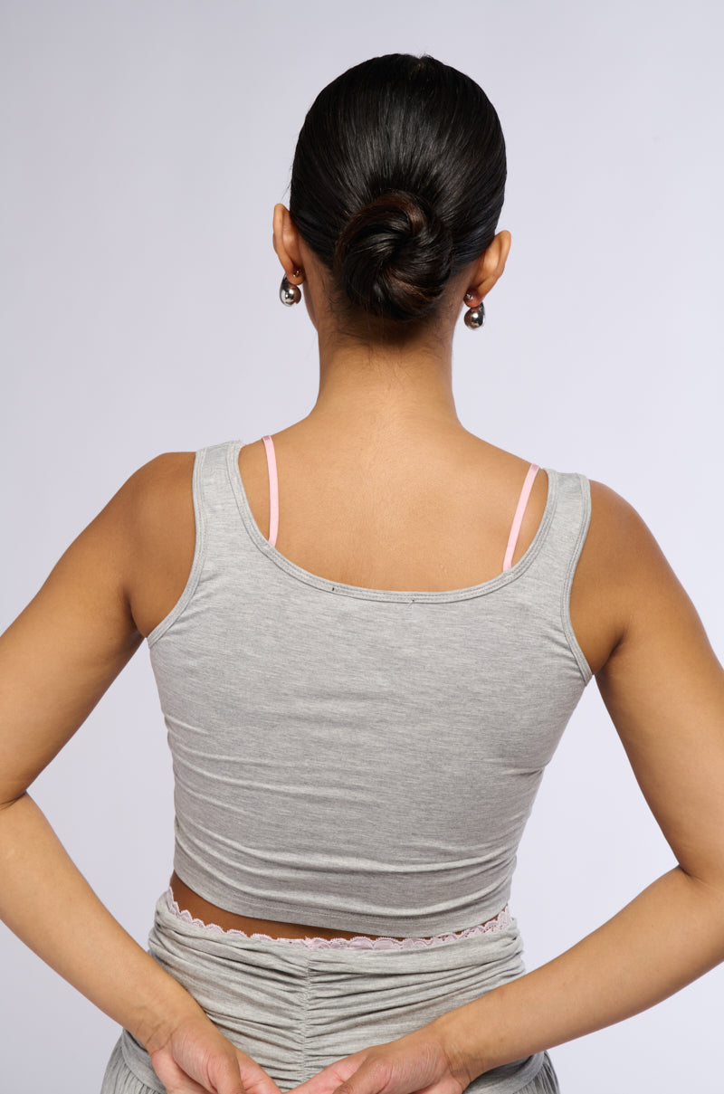 PLAY NICE LACE DETAILED TANK
