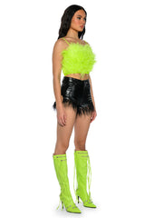 REAL OSTRICH FEATHER TOP