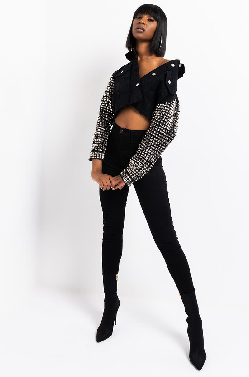 REBECCA ULTRA HIGH RISE SKINNY IN BLACK