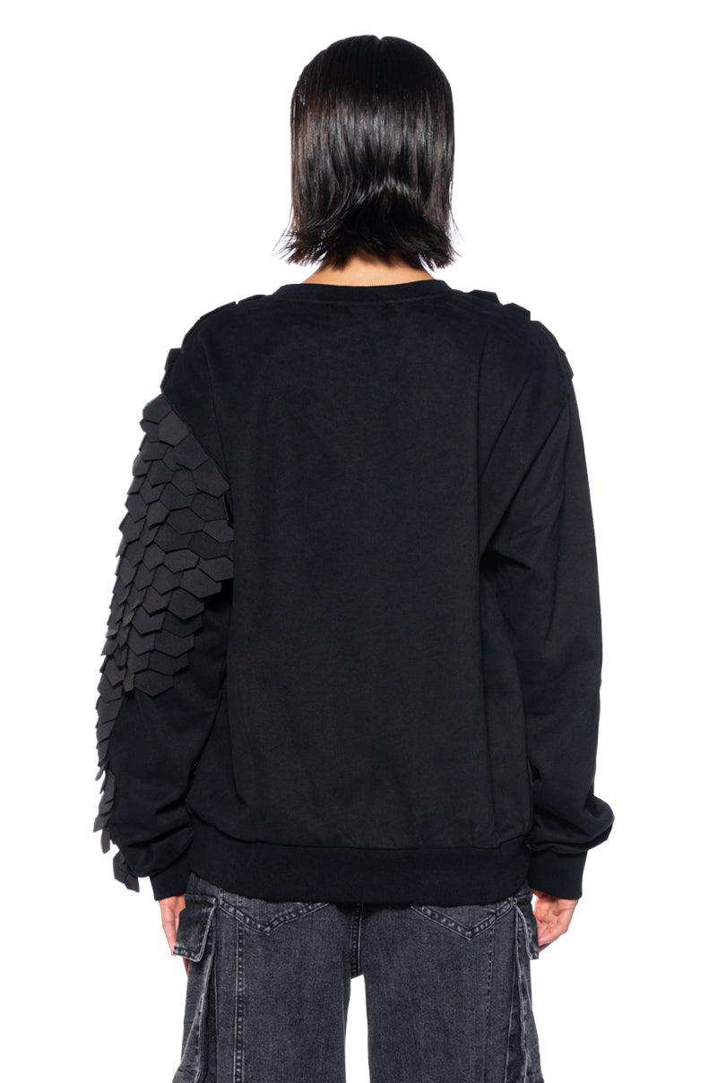 RUN IT TEXTURED CREWNECK