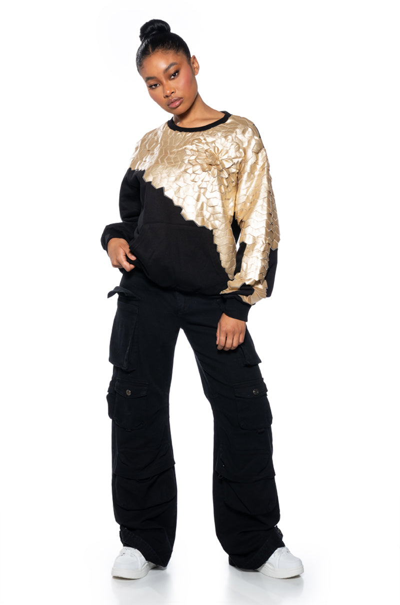 RUN IT TEXTURED CREWNECK