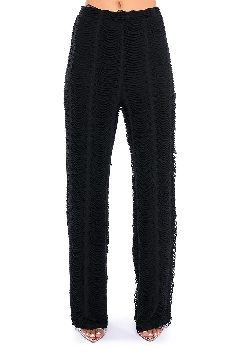 RUNNING WITH THE WOLVES TEXTURED PANTS
