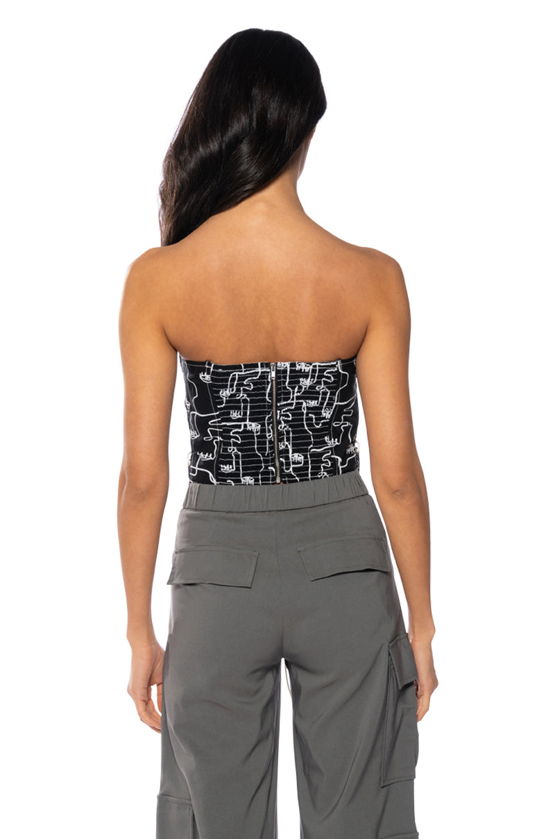 SEEING DOUBLE LACE UP CORSET