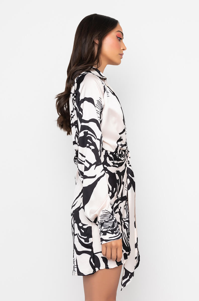 SHE'S DANGEROUS LOW V MINI DRESS