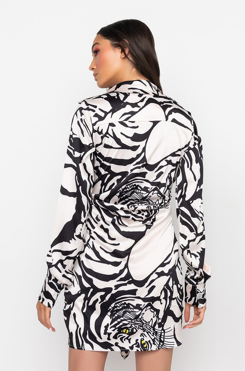 SHE'S DANGEROUS LOW V MINI DRESS