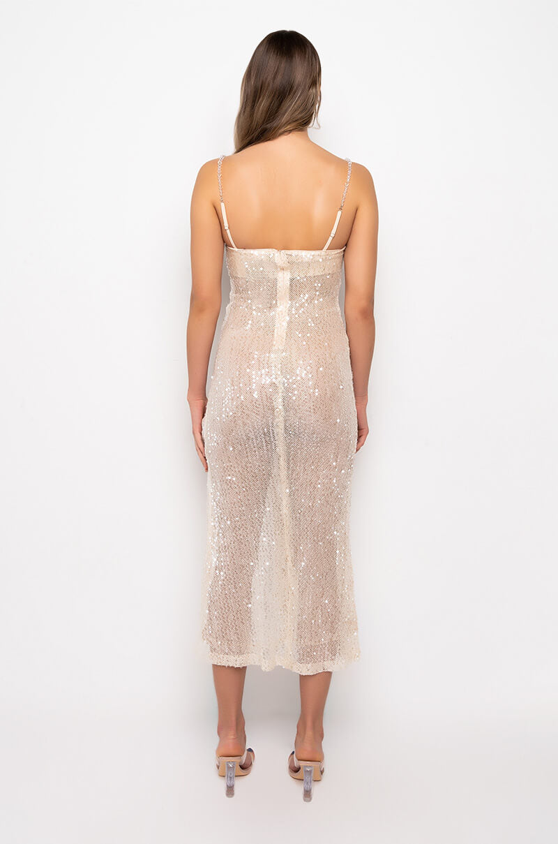 SHIMMER QUEEN SEQUIN MAXI DRESS