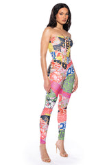 SHOW OFF LACE UP CORSET AND PANT SET