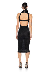 SHOWSTOPPER OPEN BACK MIDI DRESS