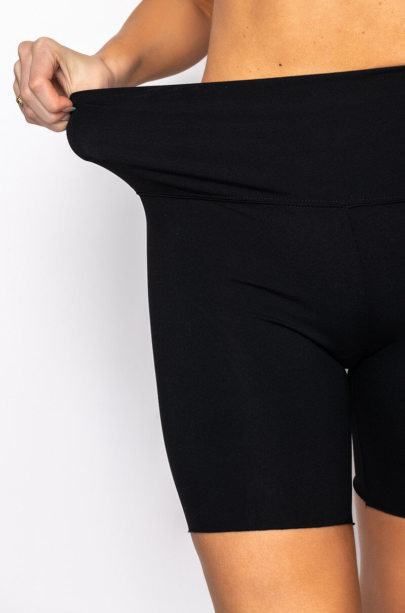 SNATCHED HIGH RISE BIKER SHORTS