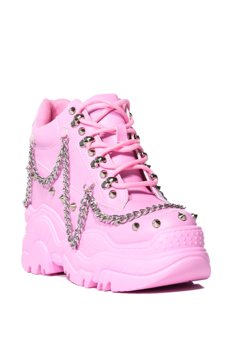 SPACE CANDY PINK EMBELLISHED SNEAKER