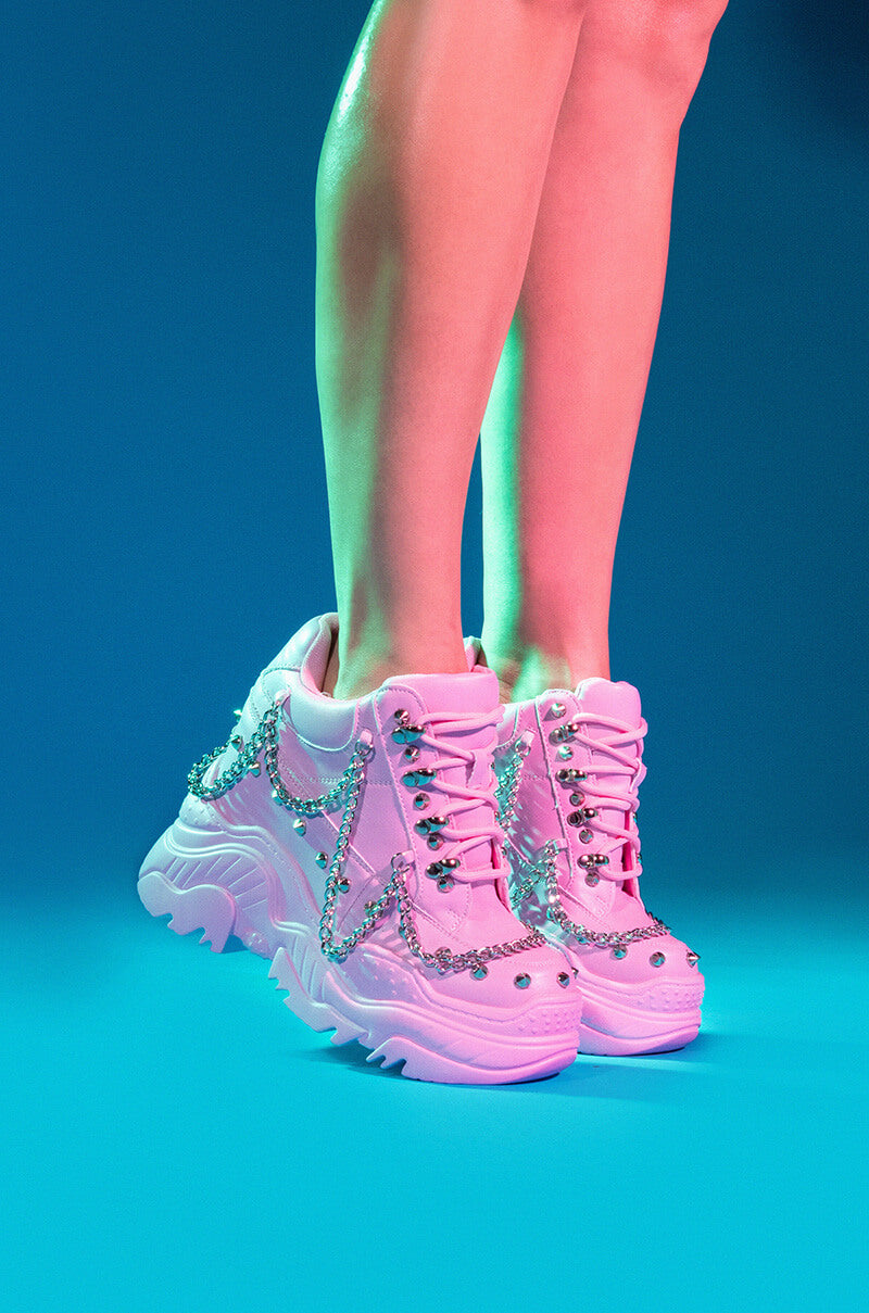 SPACE CANDY PINK EMBELLISHED SNEAKER