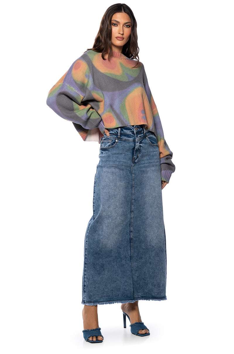 SPOTLESS MIND PULL OVER CROPPED SWEATER