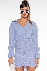 SPRING STRIPE POPLIN DRESS