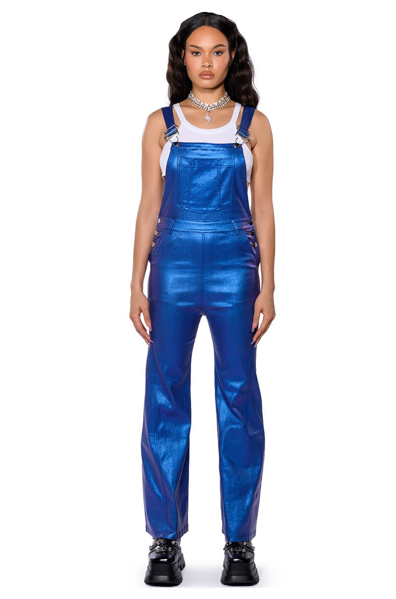 STAY WAVY METALLIC OVERALLS