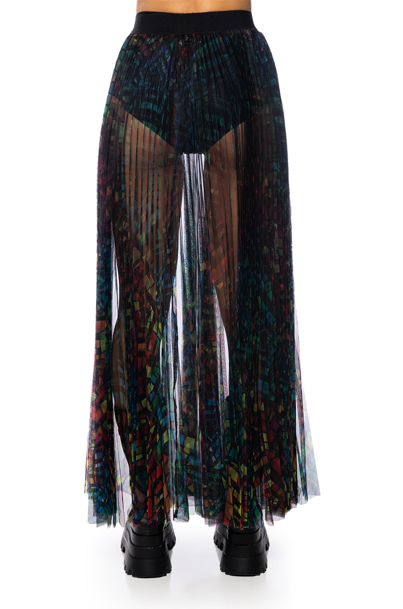 SUNDAY CANDY MESH MAXI SKIRT