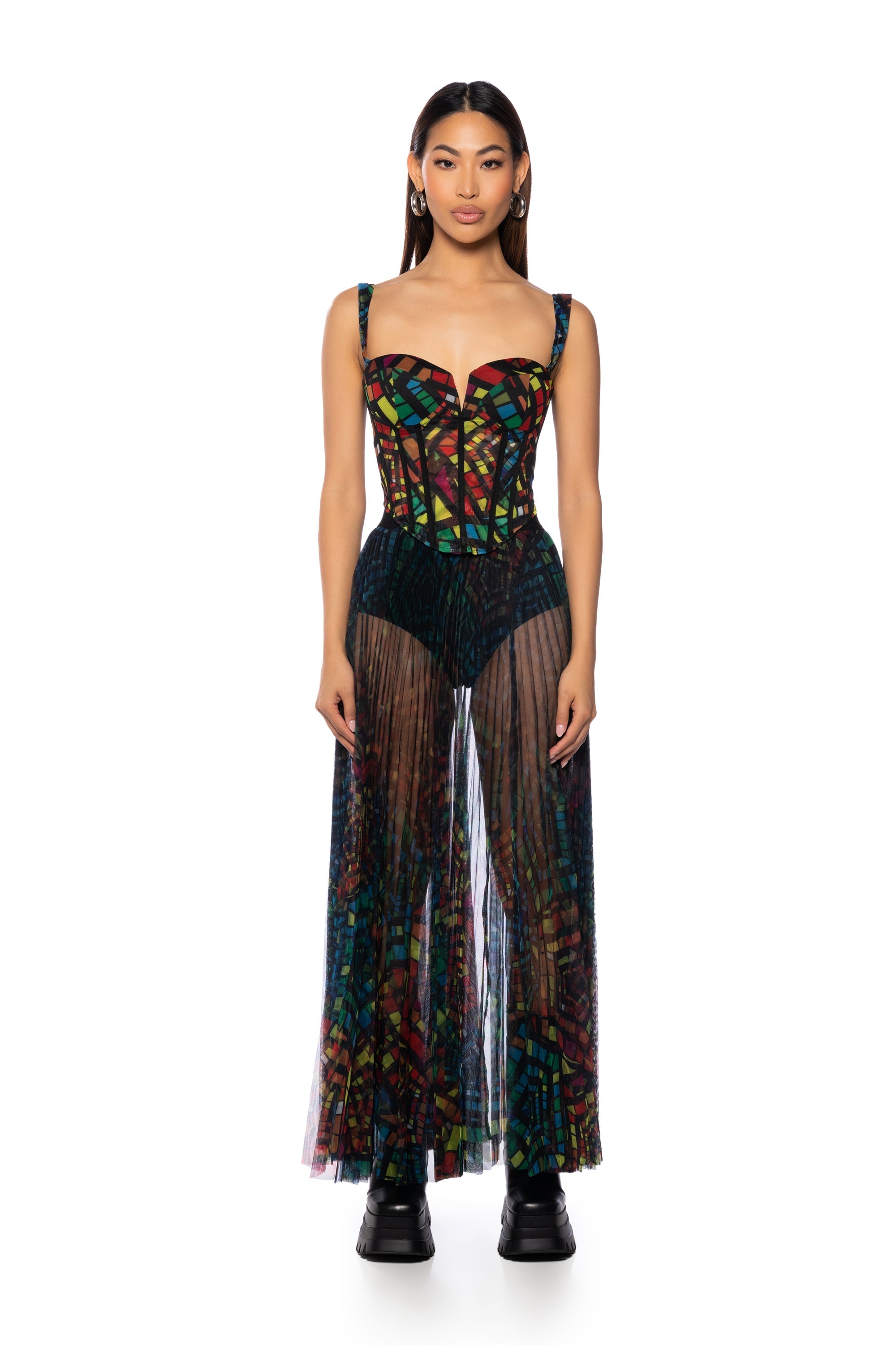 SUNDAY CANDY MESH MAXI SKIRT