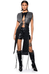 TALK TO ME STUD OPEN BACK VEST